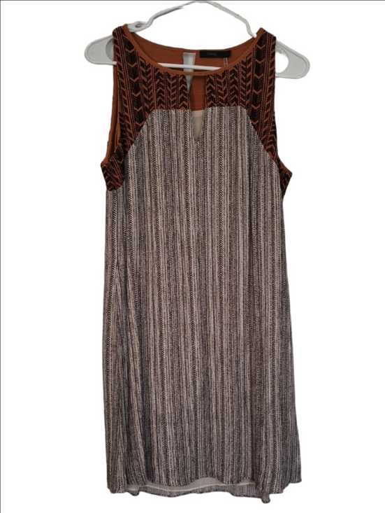 THML Dresses & Skirts - THML Boho Hippie Festival Sleeveless Rust and Cream Shift Dress Women's L